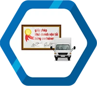 Các xe thuộc doanh nghiệp có giấy phép kinh doanh vận tải bằng container