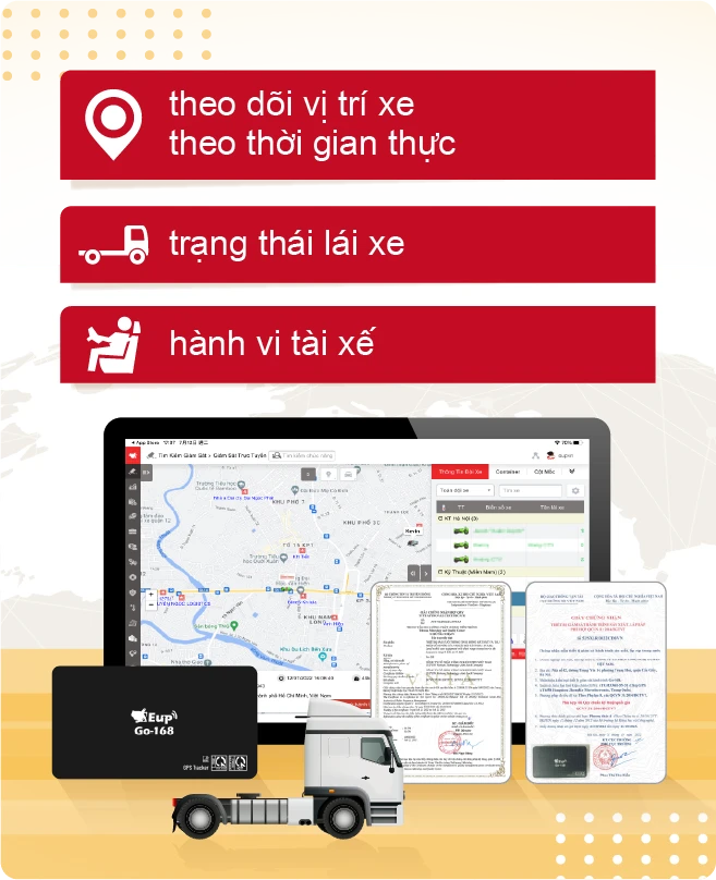 Lắp định vị ô tô đầu kéo tích hợp camera nghị định – Eup
